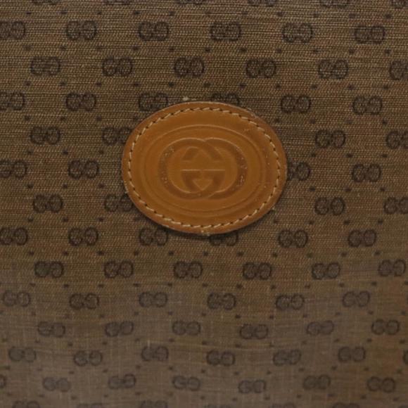 GUCCI Micro GG Supreme Clutch Bag PVC Beige 017 123 0025 Auth gh252